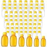 Nosiny 72 Pack 8 oz 12 oz 18 oz Honey Bottles Clear Plastic Honey Squeeze Bottle Empty Refillable Honey Jar Honey Dispenser with Leak Proof Flip Caps Honey Containers for Storing and Dispensing