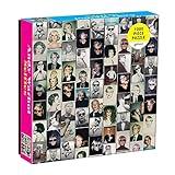 Galison Andy Warhol Selfies Puzzle, 1,000 Pieces, 20” x 27'' – Features a Collage of Artist's Famous Self-Portrait Polaroids - Thick, Sturdy Pieces – Challenging, Makes a Great Gift, Multicolor, 1000