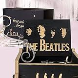 ORIMAMI The Beatles Gifts - Let It Be Classic Handcrank Carved Wooden Music Box,Gifts for The Beatles Fans Friends Family Mother's Day/Father's Day/Christmas/Anniversary (01)