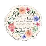3PCs Wait On The Lord Bible Verse Sticker Religious Jesus Christian Sticker Faith-Based God Worship Scripture Waterproof Vinyl Stickers for Water Bottle Journal Laptop Gifts for Adults Kids 3"x3"
