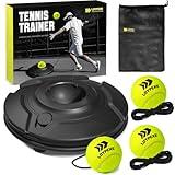 Tennis Trainer Set Tennis Practice Rebounder with String Solo Tennis Trainer Practice Equipment Several Replacement Rebound Balls Portable Tennis Practice Equipment for Adults Kids (3)