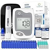 CareLiving BGM101 Blood Glucose Monitor Kit, 100 Test Strips, 100 Lancets, 1 Blood Glucose Meter, 1 Lancing Device, Diabetes Testing Kit, Portable Blood Sugar Test Kit, Glucometer Kit for Home