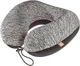 Go Travel American ZZZ's Comfortable Neck Pillow, Travel Pillow for Uninterrupted Sleep, Memory Foam Pillow for Everyday Commute, Airplane, Bus, Car, and Gaming, Travel Essentials, Made in USA, Orange