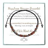 Coolvy Hug from Heaven Bracelet, Morse Code Bracelets for Women Men, Sympathy Gifts Loss of Loved One Until We Meet Again Memorial Bangle Remembrance Jewelry