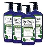 Dr Teal's Body Wash with Pure Epsom Salt, Relax & Relief with Eucalyptus & Spearmint, 24 fl oz (Pack of 4)