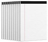 8.5 x 11.75 Legal Pads, 10 Pack, 50 Sheets per Pad, Wide Ruled Legal Notepads, White Paper Writing Paper Pads, 8-1/2"x 11-3/4" Memo Pads Refills, Micro Perforated Desk Notepad with Study Backboard