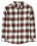 Gymboree,Dad Long Sleeve Button Up Shirts,Red and Green Plaid,Large (Adult)