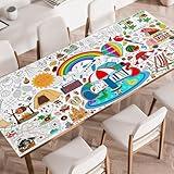 SPERINGEEN Giant Versatile Coloring Games/Activities/Table Cloth/Poster/Pages/Banner/Party Favors for Family, Classroom -Summer Crafts for Kids Party Decorations