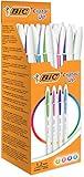 Bic Cristal Up Ballpoint Pens - Assorted Colours, Box of 20 Count (Pack of 1)