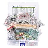 Molence DIY Electronics Components Kit Assortment, Resistors 1818PCS, LED, Triode, Capacitors, Diodes, PCB, Potentiometer, Variable Resistance, Stabilivolt for Arduino UNO MEGA2560 Raspberry Pi MCU