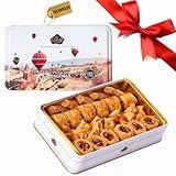 Cerez Pazari Baklava Pastry 8.5oz, Baklava Gift Box with Rich Pistachios, Walnuts, Hazelnuts and Cashews, Halal Shatila Baklava, Traditional Turkish Arabic Dessert Gift Box, Sweet Food Gifts for Women