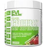Evlution Nutrition Stacked Greens - Raw Superfood - Made with Natural Greens Blend + Essential Daily Micronutrients - Immunity + Hydration Support - Vegan & GMO-Free - 30 Servings - Orchard Apple