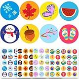 Joyful Artistry 500 Seasons Stickers for Kids Classroom Seasons Crafts, Fall Stickers, Seasons Party Favors, Year Round Holiday Stickers, Calendar Stickers for Kids, Season Stickers