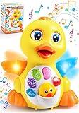 JOYIN Baby Toys Duck, Infant Musical Toys 18+ Months, Tummy Time Toys with Music & Lights, Light Up Learning Toys, Dancing Crawling Baby Toy, Baby Easter Basket Stuffers Gifts