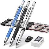 Nicpro 11 Pieces Colors 2mm Mechanical Pencil Set, 3 PCS Carpenter Drafting Pencil 2.0 mm for Art Drawing Writing Sketching Construction with 6 Tube Pre-Sharpen 2B & Color Refill, Eraser, Sharpener