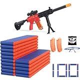 Toy Gun with Soft Bullets, Manual Foam Blasters Guns with 100 Bullets, Sniper Rifle with Scope, Toy Gun, Red