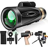 Monocular Telescope 80x100 High Power with Smartphone Adapter Tripod,Larger Vision Monoculars for Adults with BAK4 Prism & FMC Lens, Suitable for Bird Watching Hunting Hiking Camping Wildlife