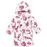 Hudson Baby baby girls Plush Pool Beach Cover-ups and Toddler Robe, Rose, 6-12 Months US