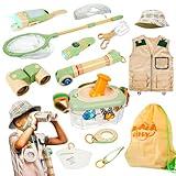 SMILESSKIDDO Kids Explorer Kit, 27 Pcs Outdoor Explorer Kit & Kids Bug Catching Kit - Kids Nature Kit Outdoor Camping Adventure Toys for Kids 3+ Years Old