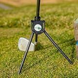 Links Caddie Portable Golf Club Stand – Lightweight, Easy Clip-On Golf Club Holder for Driving Range or Course