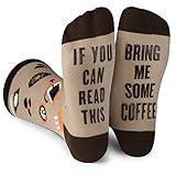 Lavley If You Can Read This Bring Me Coffee Socks – Funny Socks for Men & Women US Size 6-12 – Hilarious Gag Gift for Coffee Lovers, Baristas, Caffeine Addicts & Java Fans