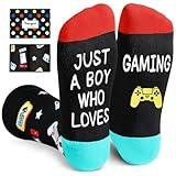 Gamer Gifts for Men Teen Boys - Funny Gaming Socks For Adults, Gaming Gamer Christmas Socks Video Game Socks 13-18 Year Old