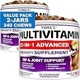 2-Pack Dog Multivitamin Chewable with Glucosamine - Dog Vitamins and Supplements - Senior & Puppy Multivitamin for Dogs - Hip & Joint Support - Immune Health, Skin, Heart, Digestion, Probiotics