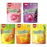 AMOS Peelerz Gummy Variety Pack - 5 Individual Packs, Christmas Candy Peelable Fruity Gummies in Mango,Orange, Peach, Grape, and Banana Flavors