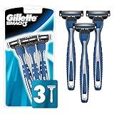 Gillette Mach3 Men's Disposable Razors, 3 Count