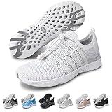 SEEKWAY Mens Womens Water Shoes Quick Dry Aqua Shoes Barefoot for Beach Surf Hiking Pool Water Sports AD051 White