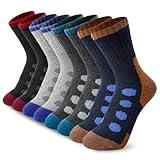 BISOUSOX Kids Merino Wool Socks Thermal Hiking Ski Socks for Boys Girls 6-8 10 12 Years Old Winter Warm Boot Crew Gift Socks