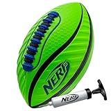 NERF Spiral Grip Junior Football - Patented Spacelace for Ultimate Spirals - Authentic Look and Feel - Pump Included, Junior 10.5"