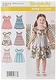 Simplicity Learn To Sew Patterned Girl's Dress Sewing Pattern Template, Sizes 3-8