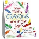 Back to School Party Game - How Many Crayons are in the Jar Party Activity - Teacher Appreciation (1 Sign & 30 Guessing Cards)