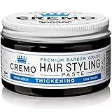 Cremo Mens Hair Paste - Premium Barber Grade Thickening Paste with High Hold and Low Shine, 4 Oz