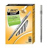 BIC Round Stic Xtra Life Ball Point Pen, Black, 36 Pack