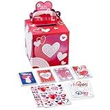 Hallmark DIY Pop-Up Valentine's Day Mailbox with Cards and Stickers for Classroom Exchange