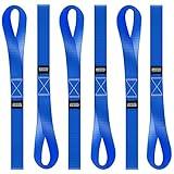 Soft Loop Tie Down Straps - 1,500 Load Capacity & 4,500 Lbs Breaking Strength - 6 Pack - Loops for Securing ATV, UTV, Motorcycles, Scooters, Dirt Bikes, Lawn & Garden Equipment - by AUGO