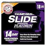ARM & HAMMER Clump & Seal SLIDE Platinum Multi-Cat Clumping Litter, Easy Clean, Superior Odor Control, 18 Lbs