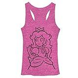 Nintendo Peach Outline Women's Racerback Tank Top
