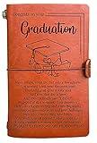 Inspirational Graduation Journal Congratulations on Graduating Writing Journey Leather Journal We Are Proud of You Drawing Sketchbook Travel Diary Refillable Notebook Graduate Back to School Congrats