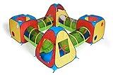 UTEX 8 in 1 Pop Up Children Play Tent House with 4 Tunnel, 4 Tents for Boys, Girls, Babies and Toddlers for Indoor and Outdoor Use