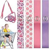 PBnJ Baby Toy Saver Strap Holder Leash Secure Accessories Heart/Dot/Pink/Lavender - 4pc