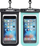 Hiearcool Waterproof Phone Pouch, Waterproof Phone Case for iPhone 16 15 14 13 Pro Max, IPX8 Cellphone Dry Bag Beach Cruise Ship Essentials 2Pack-8.3"