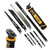 8-In-1 Multi Blades Hand Saw, Drywall Cutter. Hacksaw. Long Blade Hand Saw, Jab Saw, For Cutting Drywall, Sheetrock, Wood, Metel, Plastic, Plywood. Blade Quick Change Mechanism.