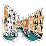 Venice Italy Sticker 4 Inch City Travel Souvenir Destination - Waterproof Vinyl Decal for Laptop Water Bottle Car Tumbler - Durable Aesthetic Long-Lasting Stickers for Adults ID44990