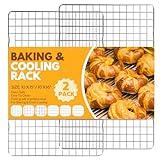 2 PCS Cooling Racks for Cooking and Baking, 15x10 Inches Stainless Steel Cooling Rack, Sheet Pan with Wire Rack for Baking Sheet, Bacon Rack Oven Safe Fits Jelly Roll Sheet Pan