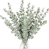 Tiyard 18pcs Eucalyptus Stems Artificial Eucalyptus Leaves Stems Artificial Fake Flowers for Home Office Flowers Bouquet Centerpiece Wedding Decoration Christmas Decor 2024