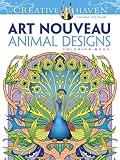 Dover Creative Haven Art Nouveau Animal Designs Coloring Book (Adult Coloring Books: Animals)