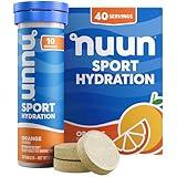 Nuun Sport: Electrolyte Drink Tablets, Orange, 10 Count (Pack of 4)